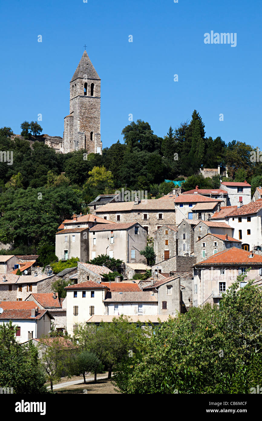 Città medievale di olargues Francia Foto Stock