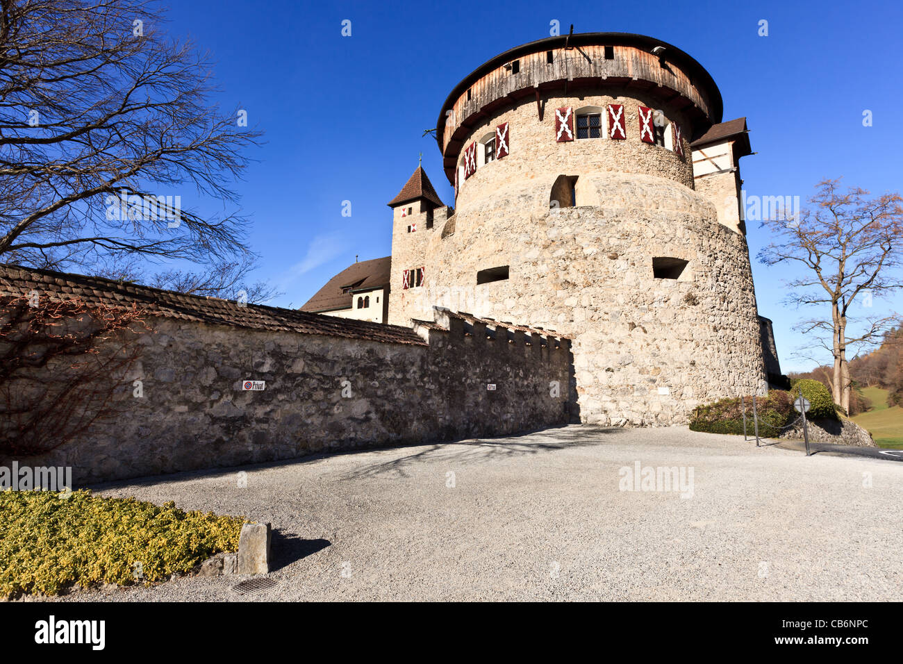 Il castello di Vaduz, Valle del Reno, Lichtenstein Foto Stock