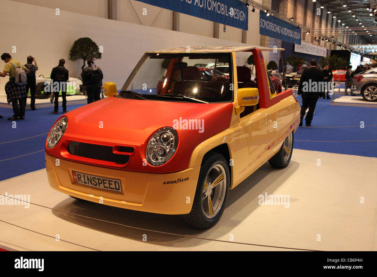 Rinspeed Bamboo auto elettrica mostrato al Motor Show di Essen di Essen, in Germania, il 29 novembre 2011 Foto Stock