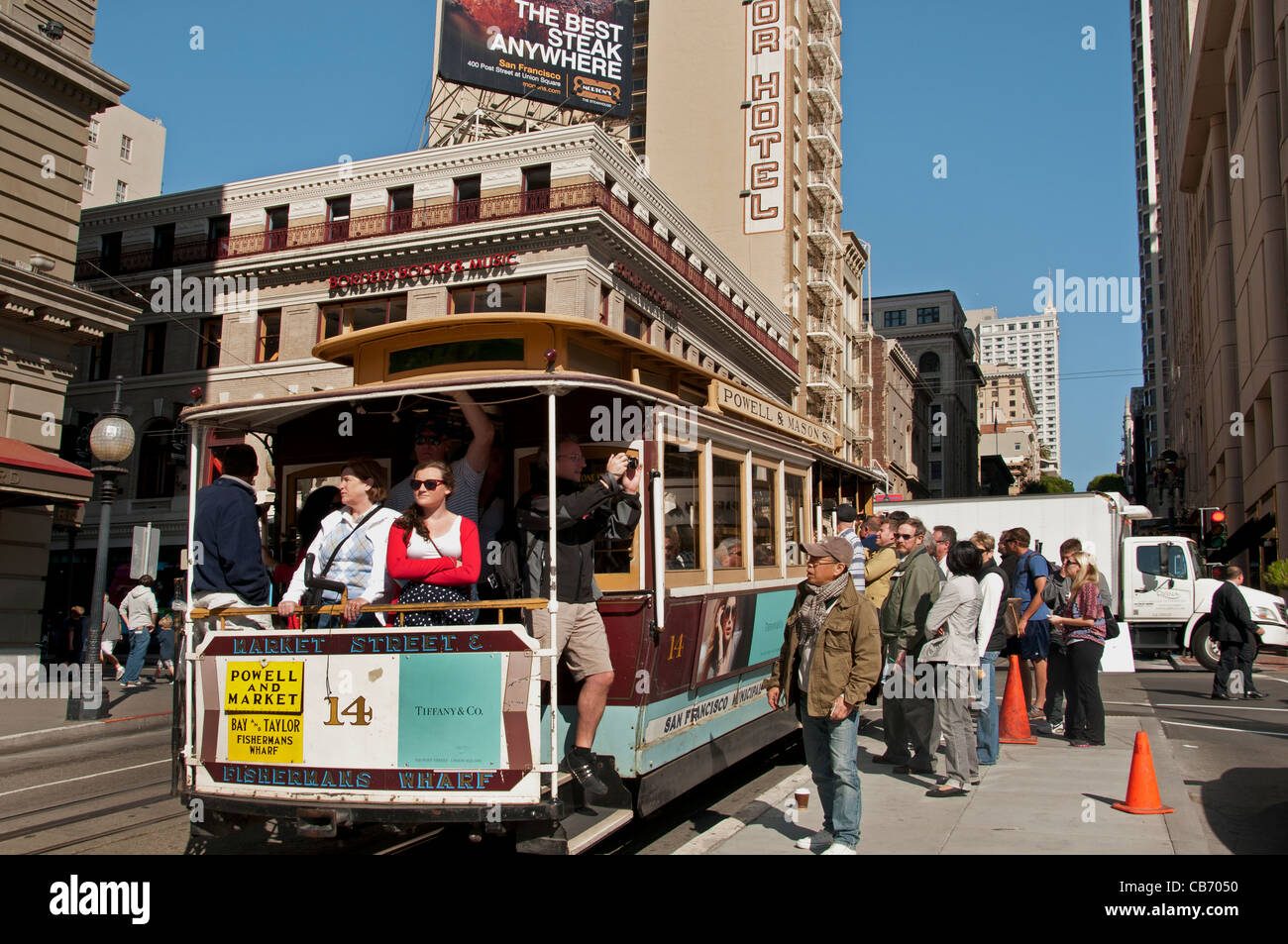 Funivie ferroviaria municipale di San Francisco in California negli Stati Uniti d'America Foto Stock