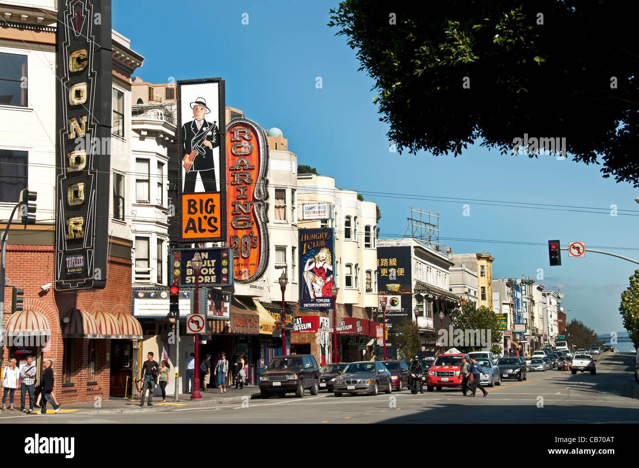 Spiaggia Nord Little Italy San Francisco California italiano Bar Pub Cafe negli Stati Uniti Foto Stock