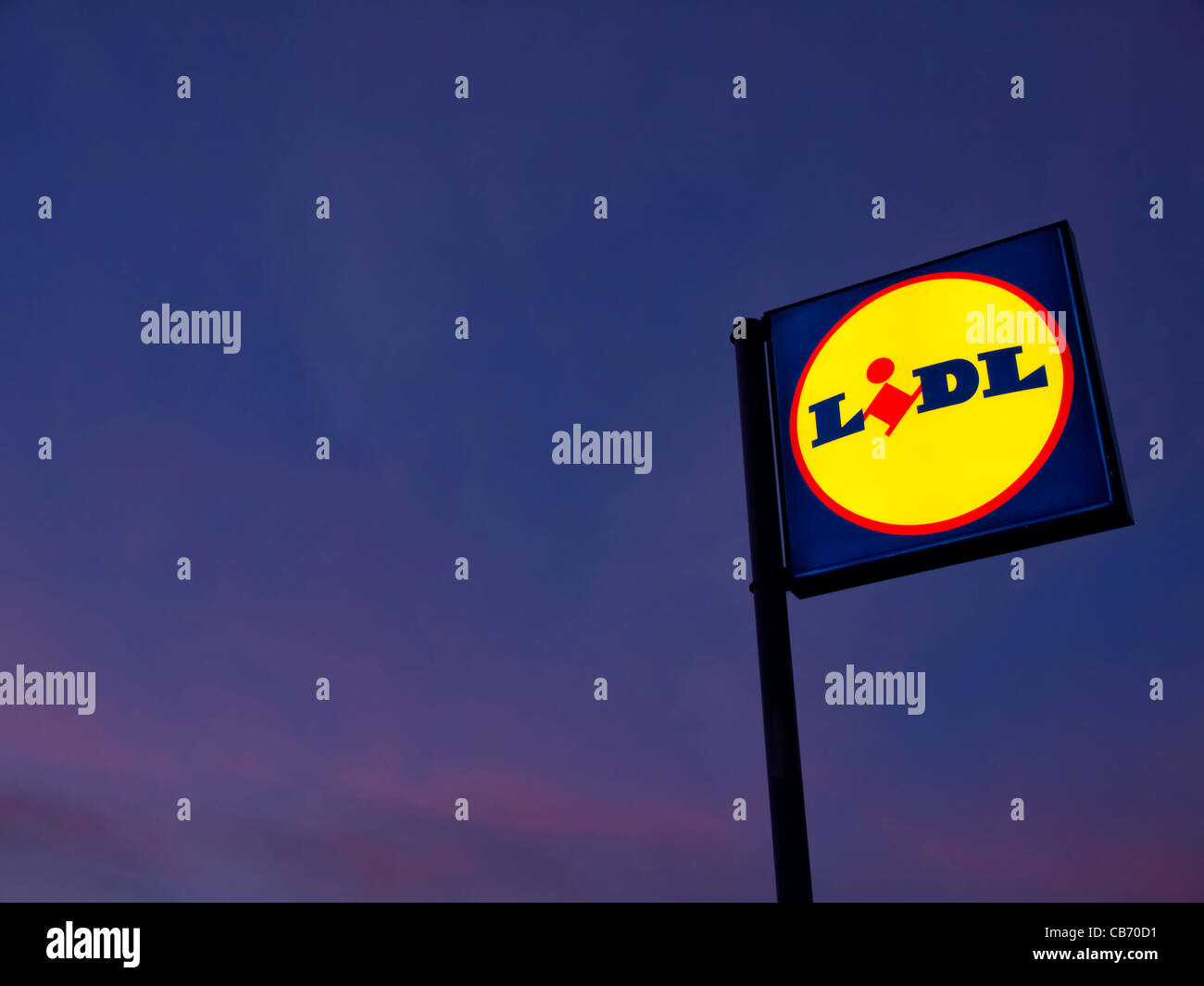 Supermercato Lidl segno Foto Stock