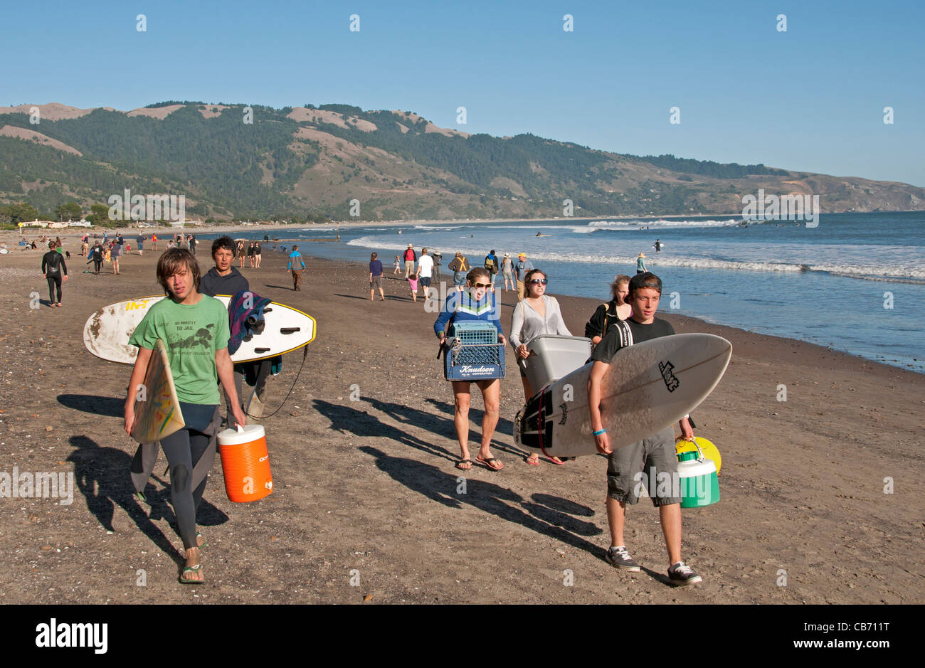 Bolinas Stinson Beach Surf Surf California California negli Stati Uniti Foto Stock