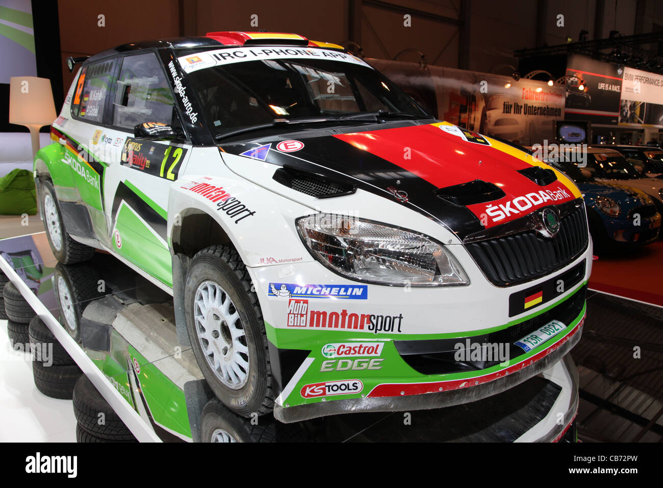 La Skoda Fabia Super 2000 Rally Car mostrato al Motor Show di Essen di Essen, in Germania, il 29 novembre 2011 Foto Stock