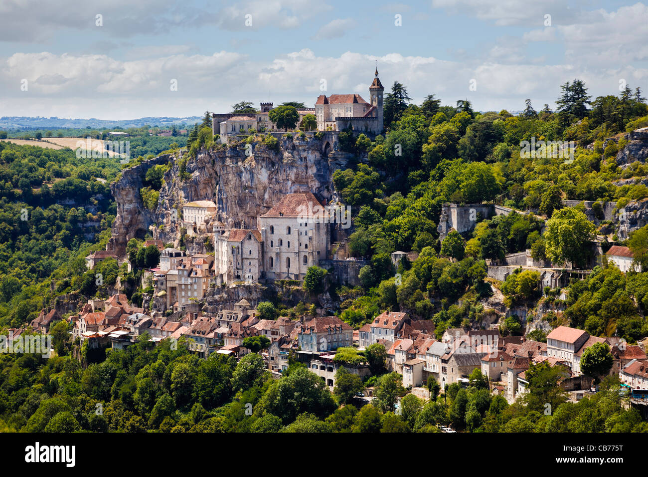 Rocamadour nel sacco regione della Francia, Europa Foto Stock