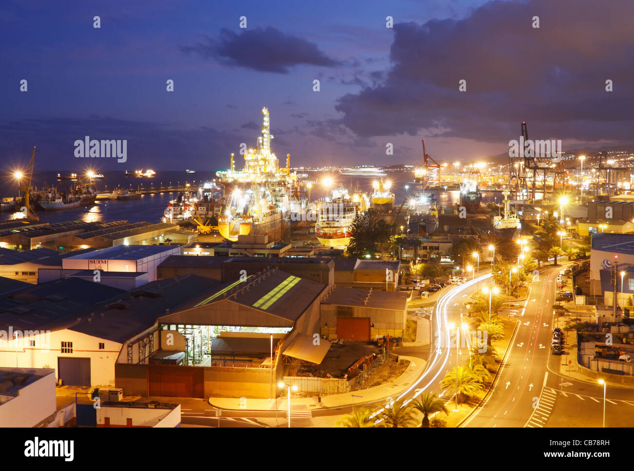 Il cantiere di riparazione in Puerto de la Luz in Laz Palmas, Gran Canaria Isole Canarie Spagna Foto Stock