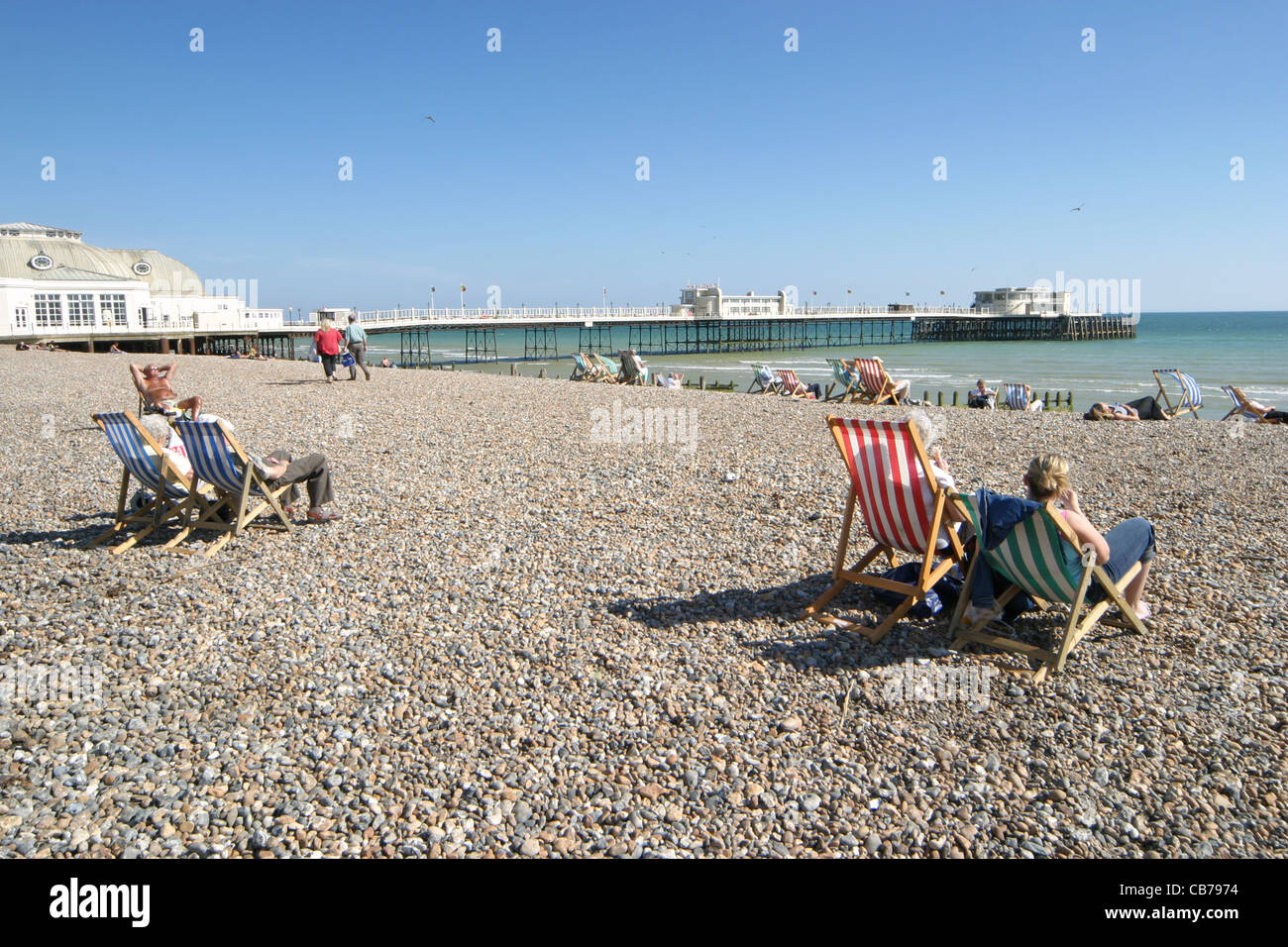 Città balneare Worthing in East Sussex Foto Stock
