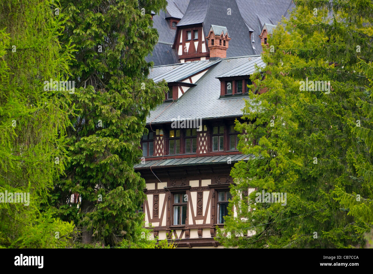 Il Castello di Peles, Sinaia, Romania Foto Stock