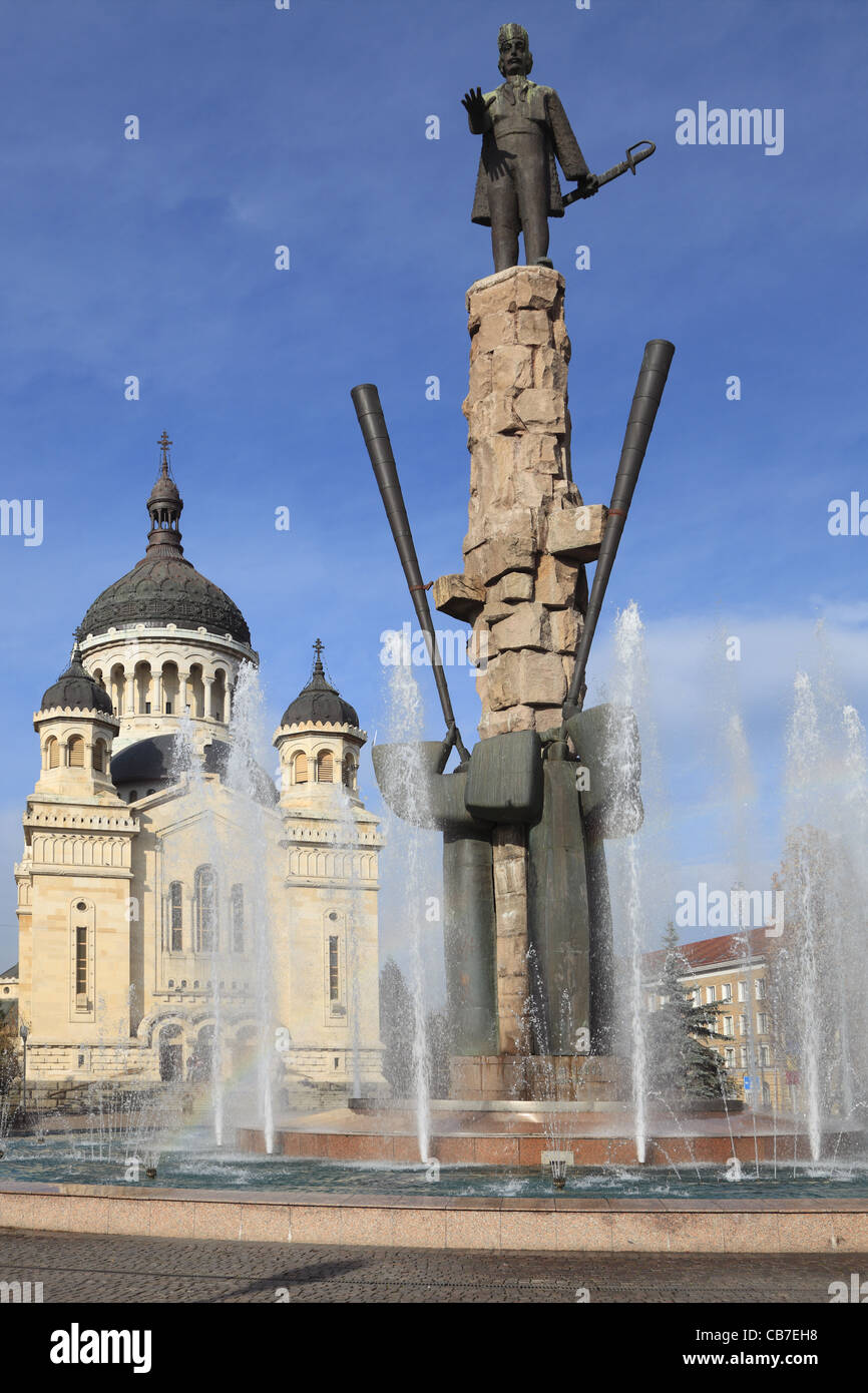 Immagine di Avram Iancu Square in Cluj-Napoca, Romania. Foto Stock