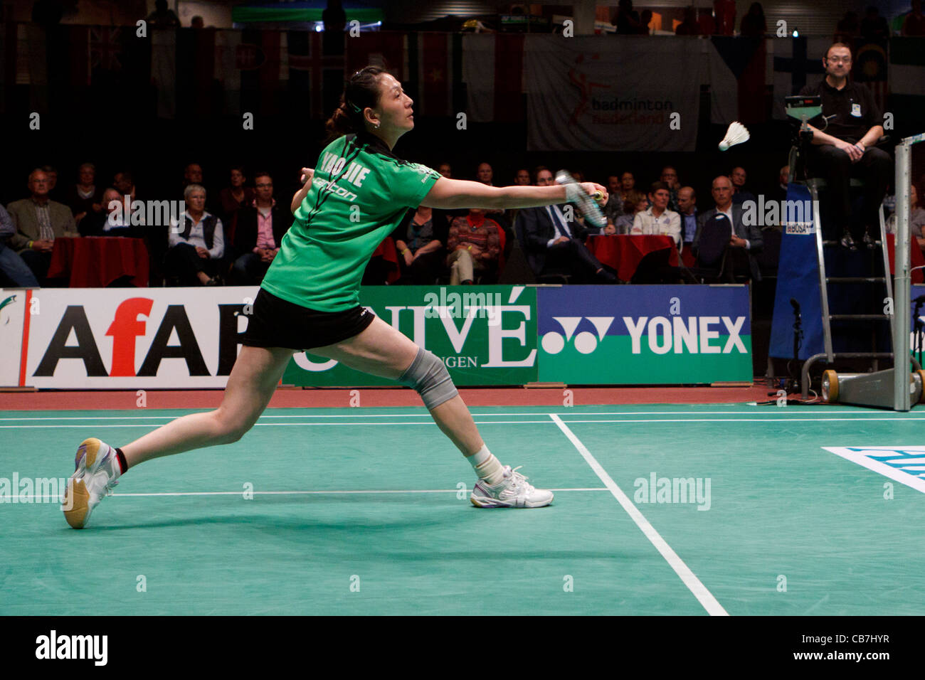 Badminton player Jie Yao dai Paesi Bassi Foto Stock