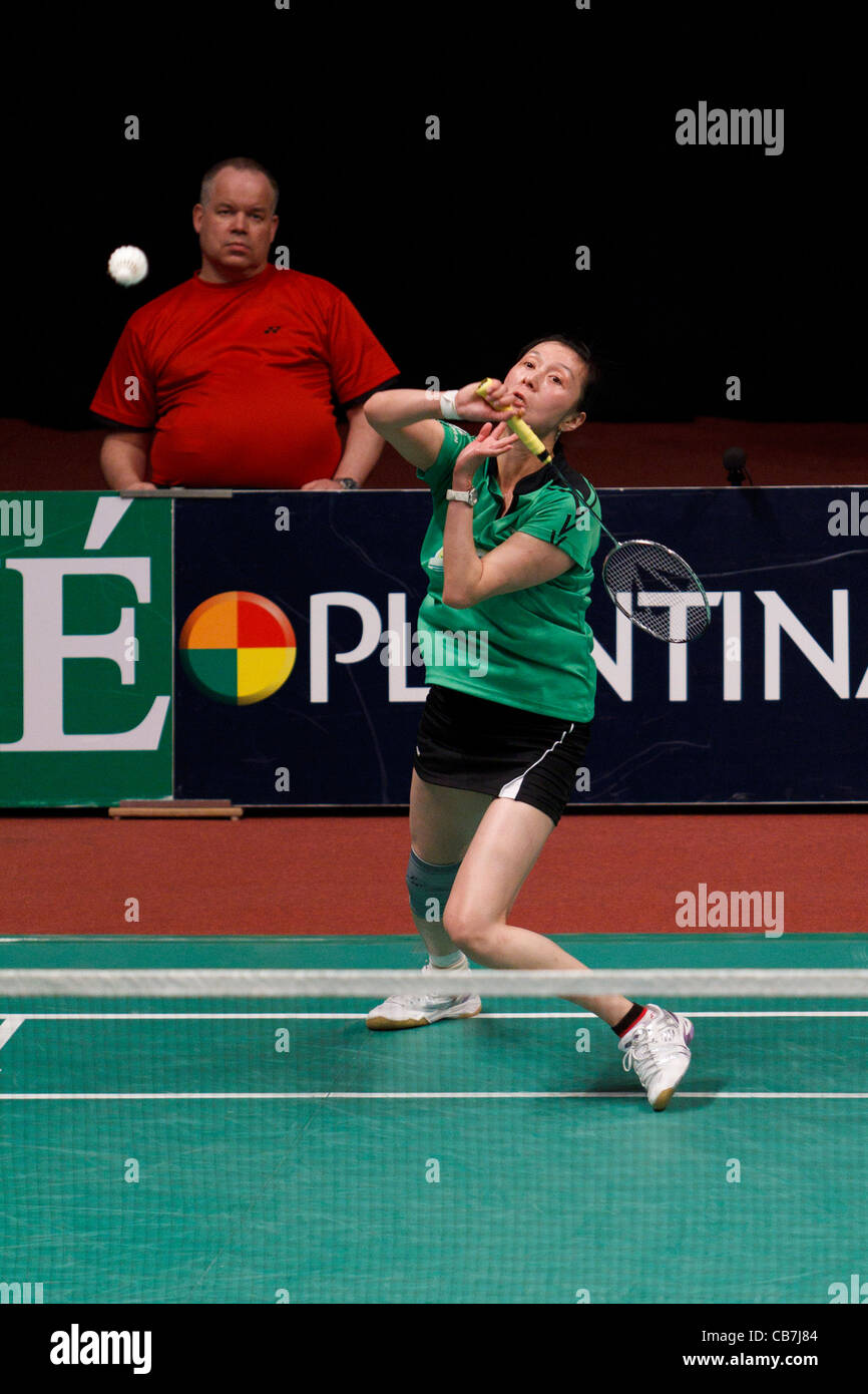 Badminton player Jie Yao dai Paesi Bassi Foto Stock