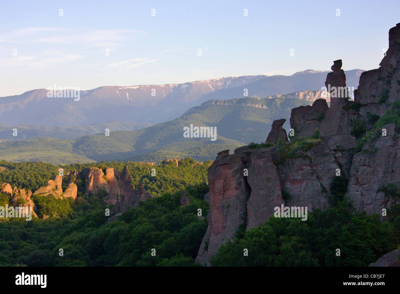 Le formazioni rocciose, Belogradchik, Vidin Provincia, Bulgaria Foto Stock