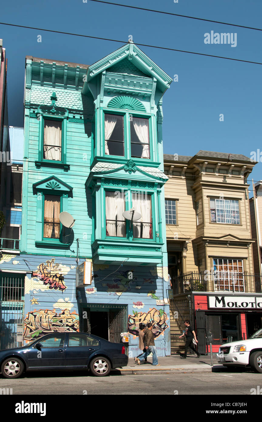San Francisco Haight ashbury street California USA Stati Uniti Foto Stock