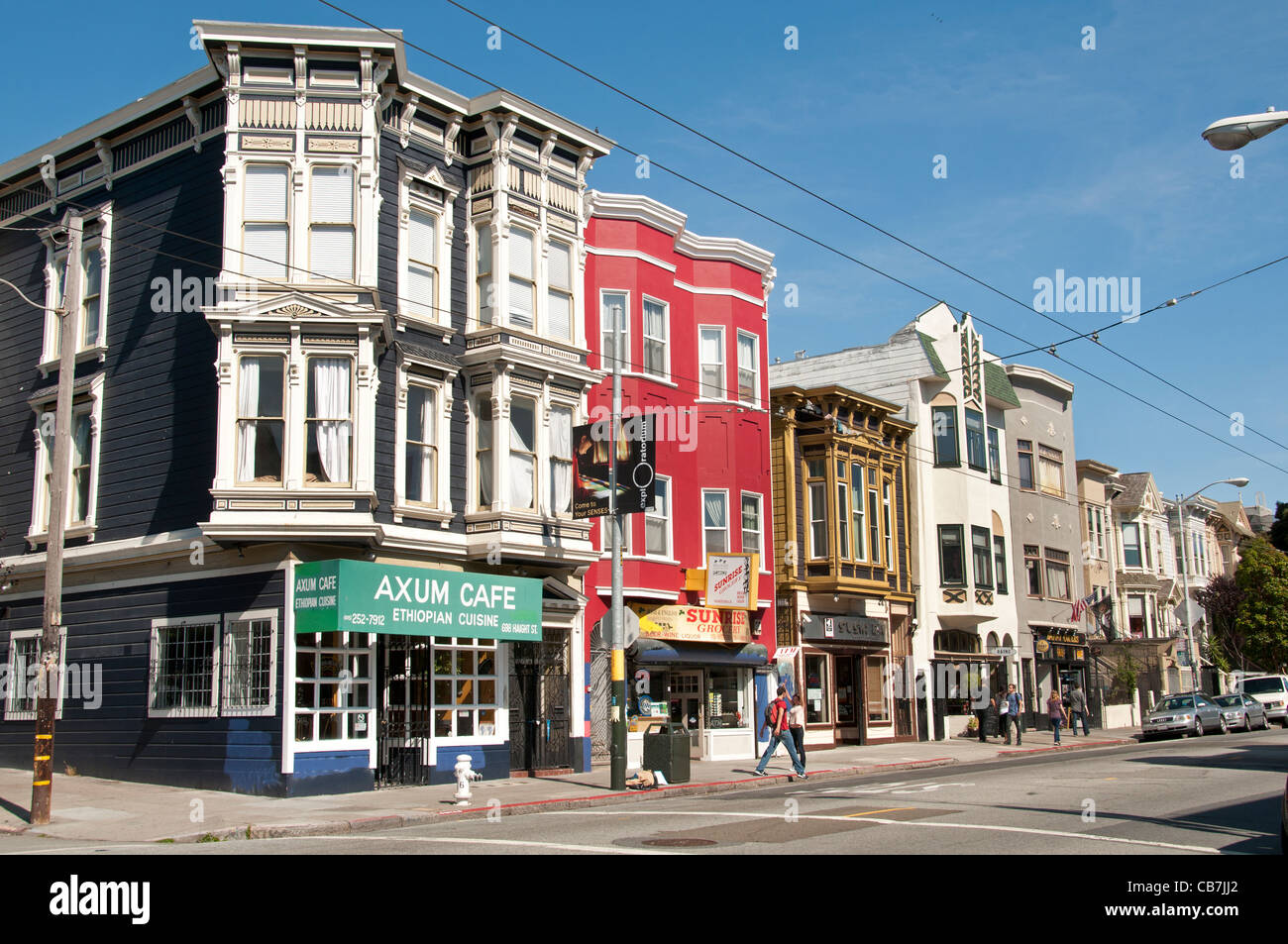 Axum Cafe San Francisco Haight ashbury street California USA Stati Uniti Foto Stock