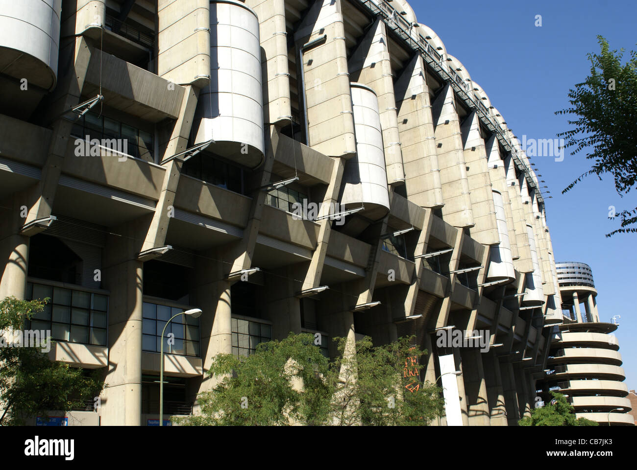 Lo stadio Santiago Bernabéu, Madrid Foto Stock