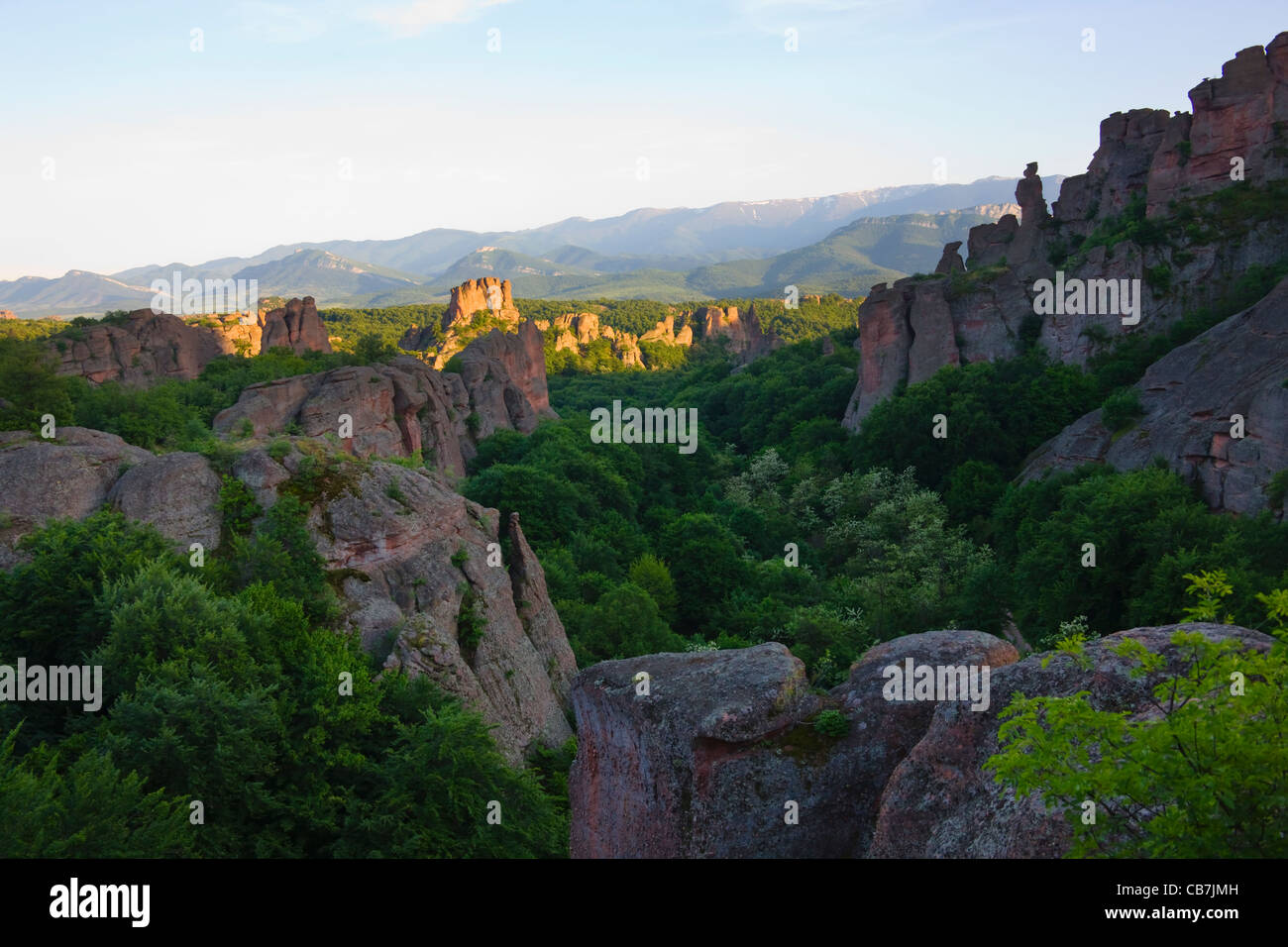 Le formazioni rocciose, Belogradchik, Vidin Provincia, Bulgaria Foto Stock