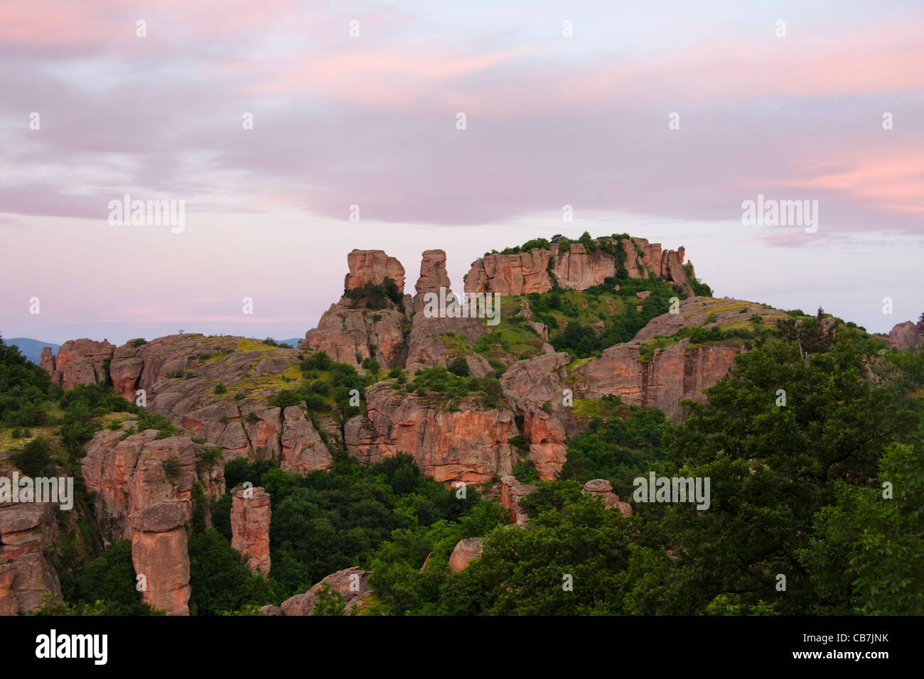 Le formazioni rocciose, Belogradchik, Vidin Provincia, Bulgaria Foto Stock