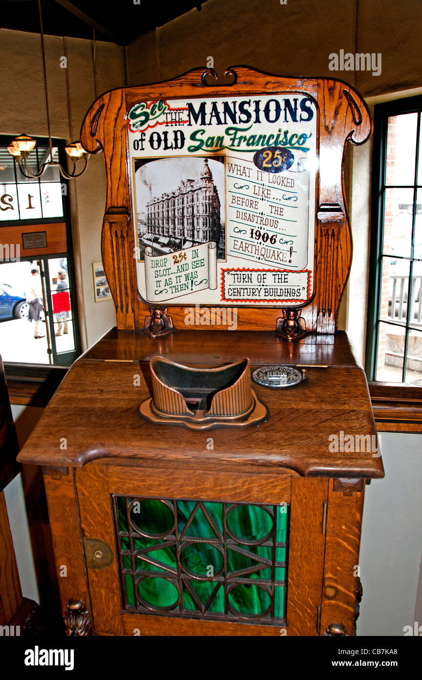 San Francisco Cable Car Museum vetture ferroviarie comunale Muni California Foto Stock