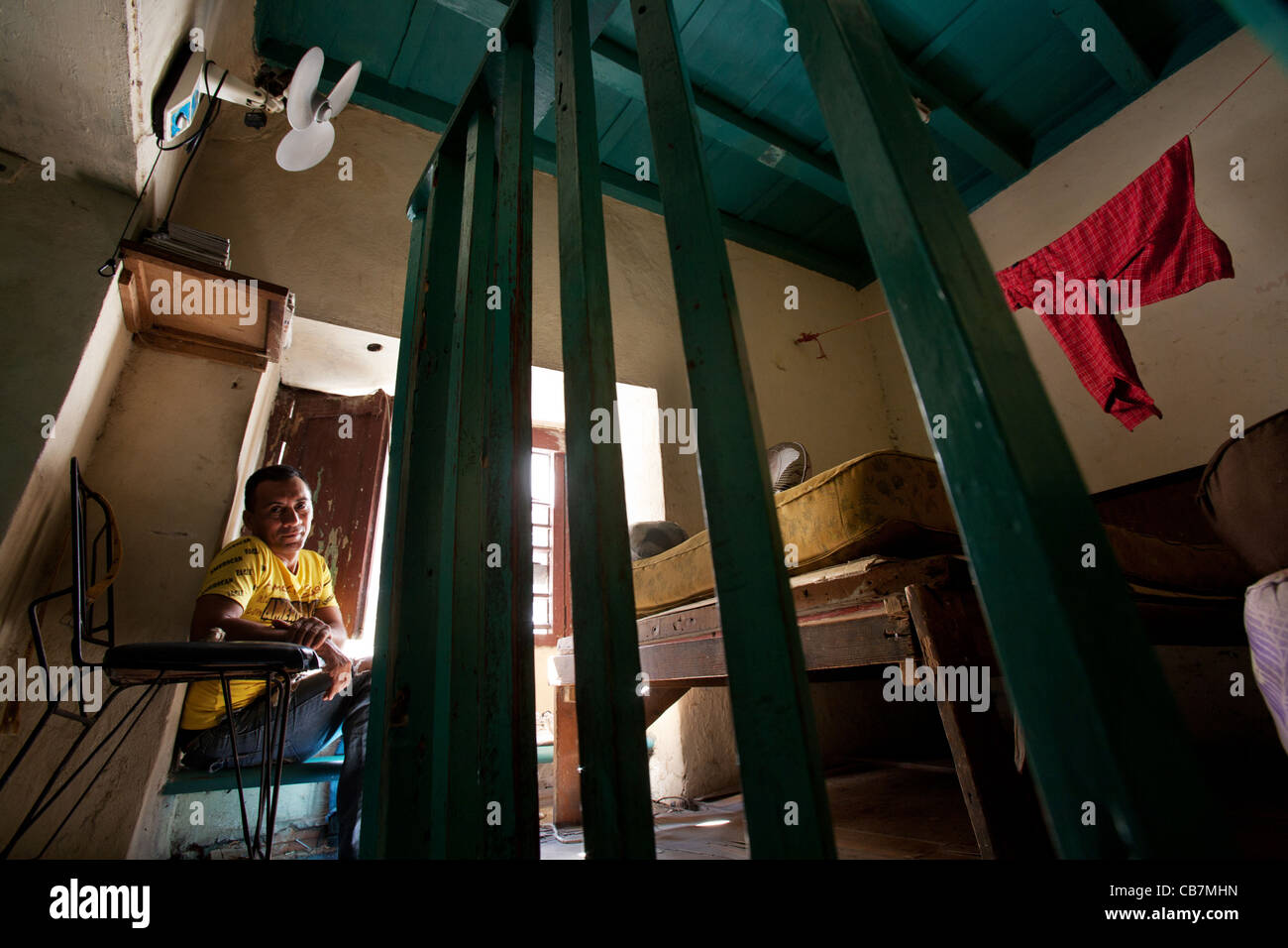 Camera sopra un workshop, Havana (La Habana, Cuba Foto Stock