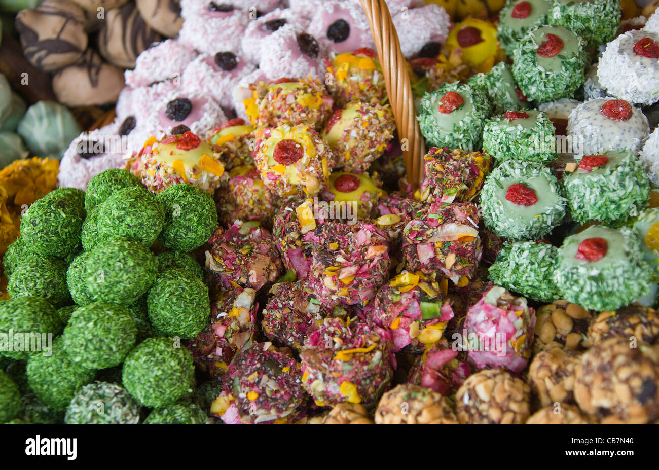 La vendita di caramelle, Budapest, Ungheria Foto Stock