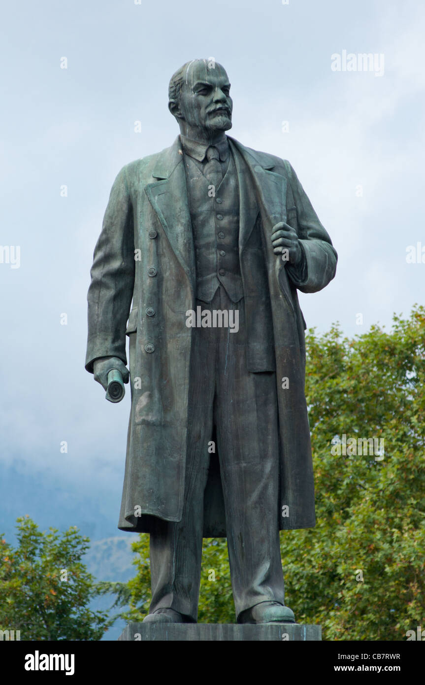 Statua di Vladimir Lenin a Yalta, Crimea, Ucraina. Foto Stock