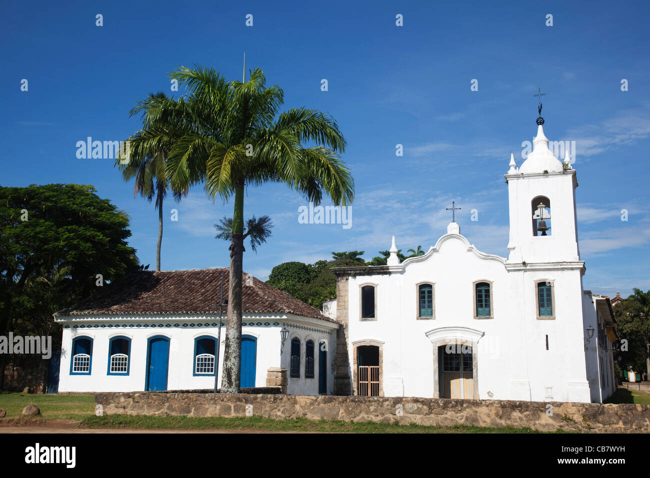 Capela de Nossa Senhora das Dores, chiesa di Paraty, Costa Verde, Stato di Rio de Janeiro, Brasile, Sud America Foto Stock