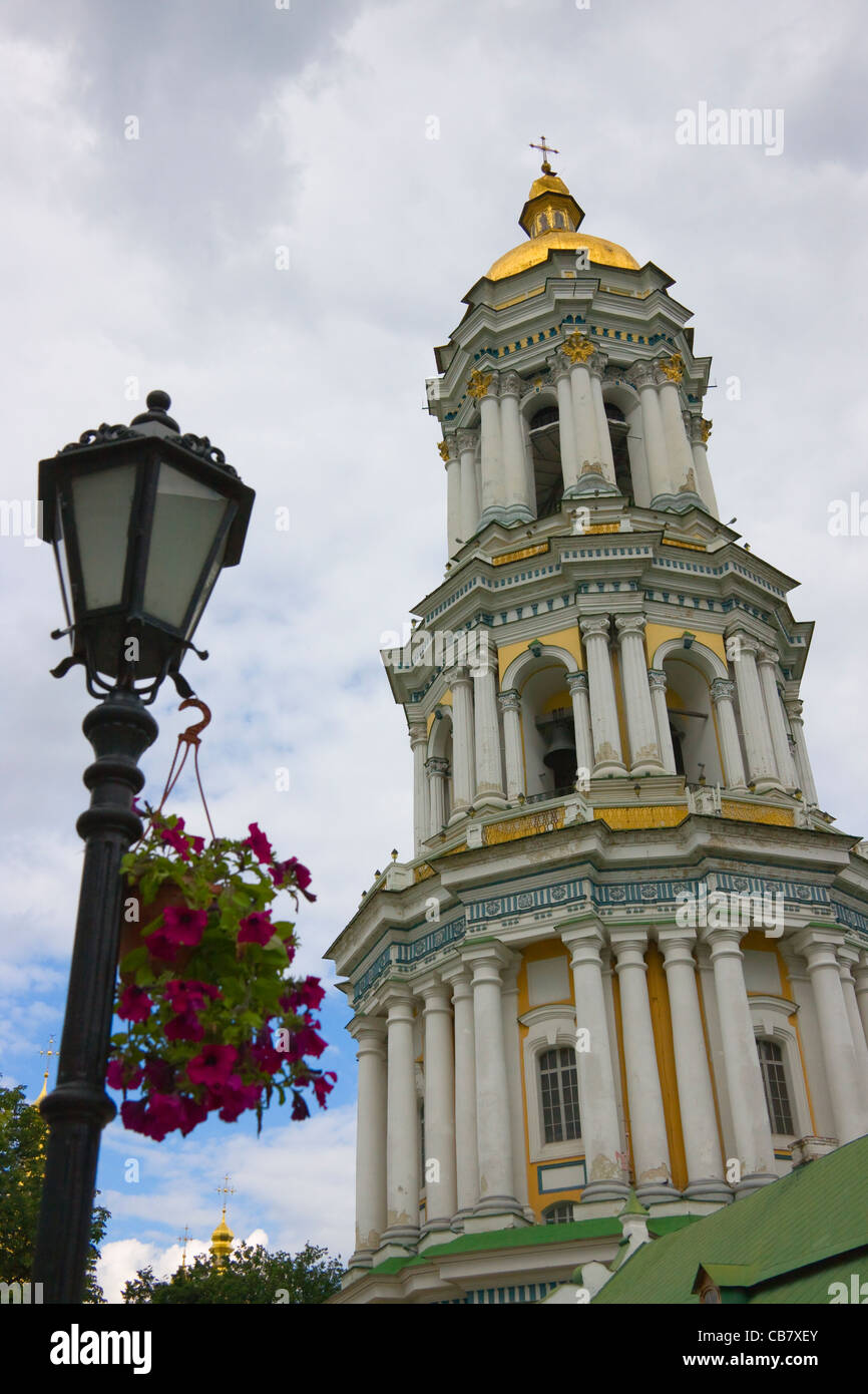 Grande Lavra Torre Campanaria, Kiev Pechersk Lavra, Sito Patrimonio Mondiale dell'UNESCO, Kiev, Ucraina Foto Stock