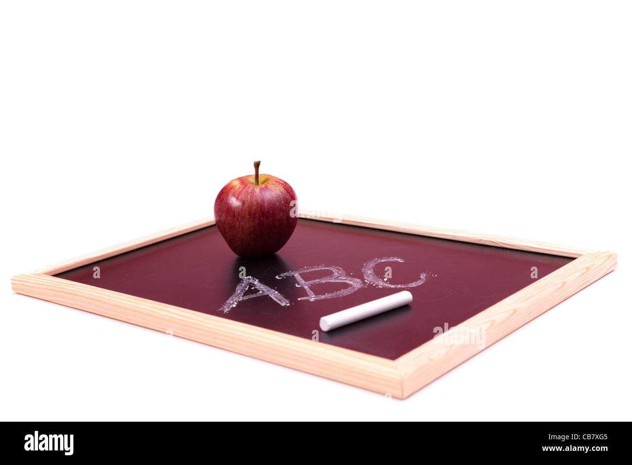 Si torna a scuola lettere scritte su una lavagna con colorati libri (messa a fuoco selettiva) Foto Stock