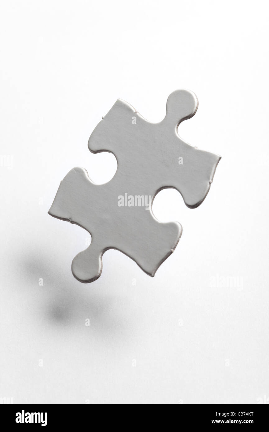 White Blank Puzzle, concetto aziendale di soluzione Foto Stock