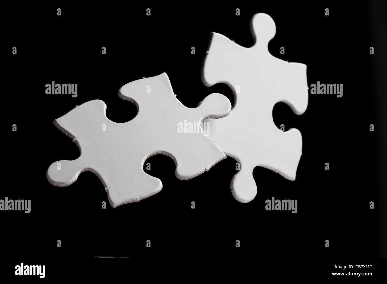 White Blank Puzzle, concetto aziendale di soluzione Foto Stock