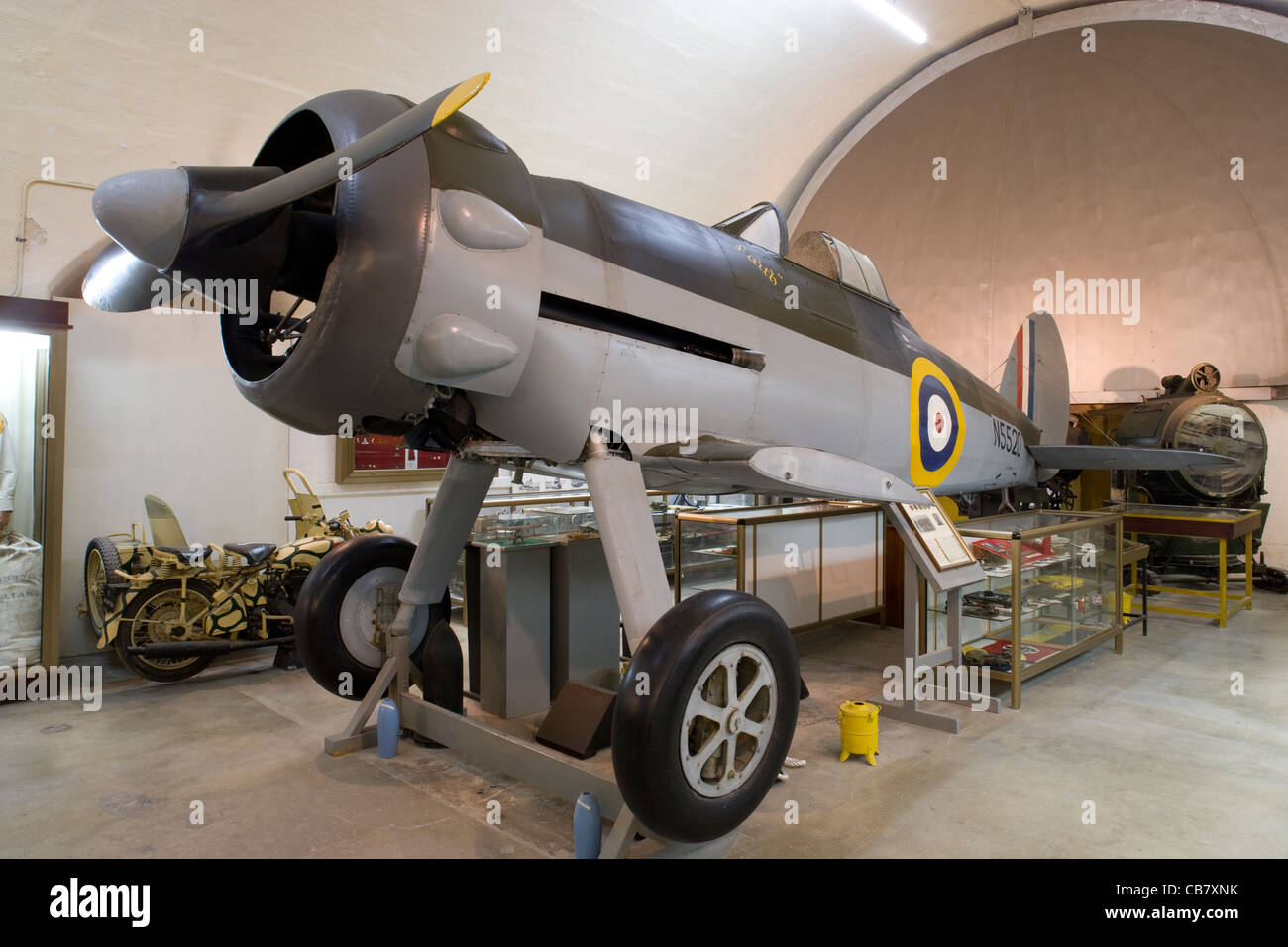 La Valletta: Museo Nazionale della Guerra - gladiatore " fede " Foto Stock