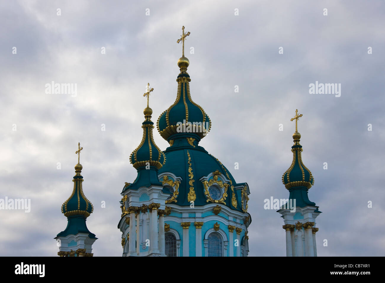 Sant'Andrea Chiesa, Kiev, Ucraina Foto Stock