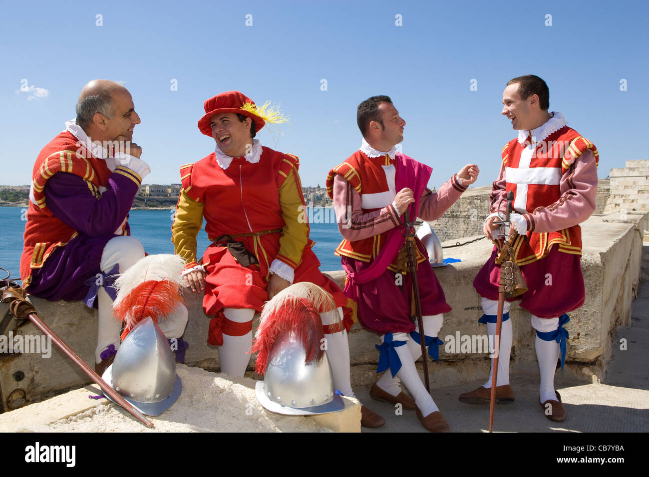 La Valletta: Fort St Elmo rievocazione storica Foto Stock