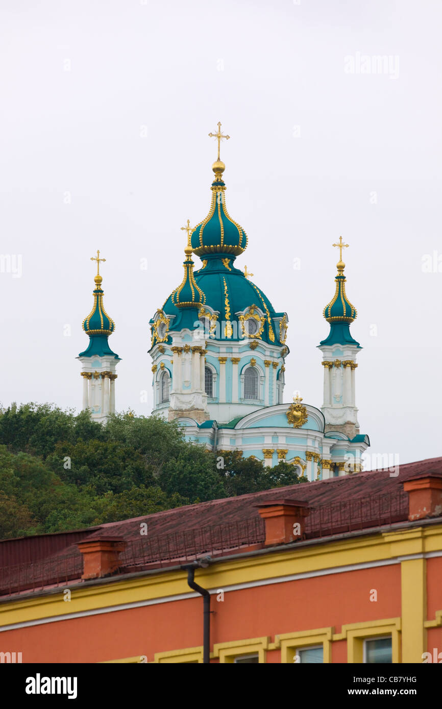 Sant'Andrea Chiesa, Kiev, Ucraina Foto Stock