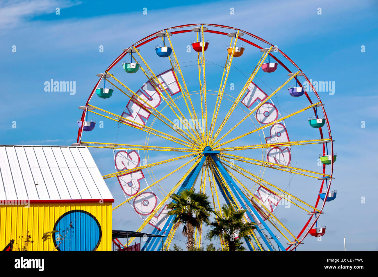 Un posto divertente azione di Orlando Park ruota panoramica Ferris off International Drive di Orlando, Florida Foto Stock