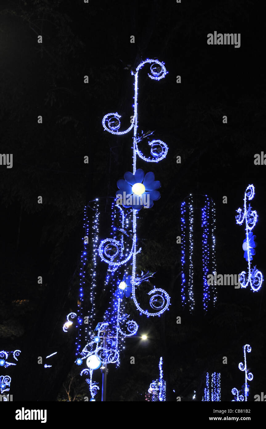 Singapore Orchard Road le luci di Natale. Foto Stock