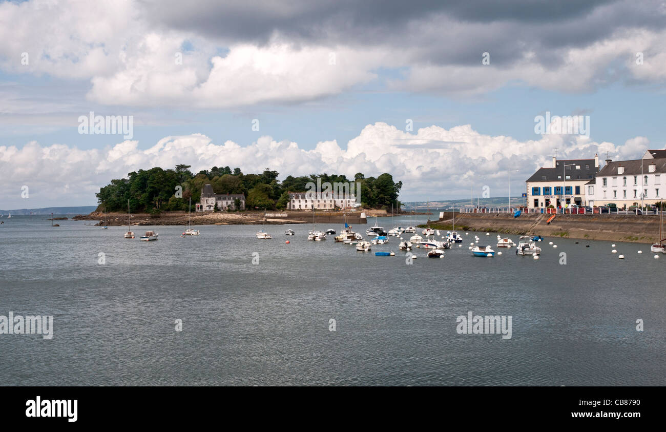 Ile Tristan, off Douarnenez, Finisterre, Bretagna Francia Foto Stock