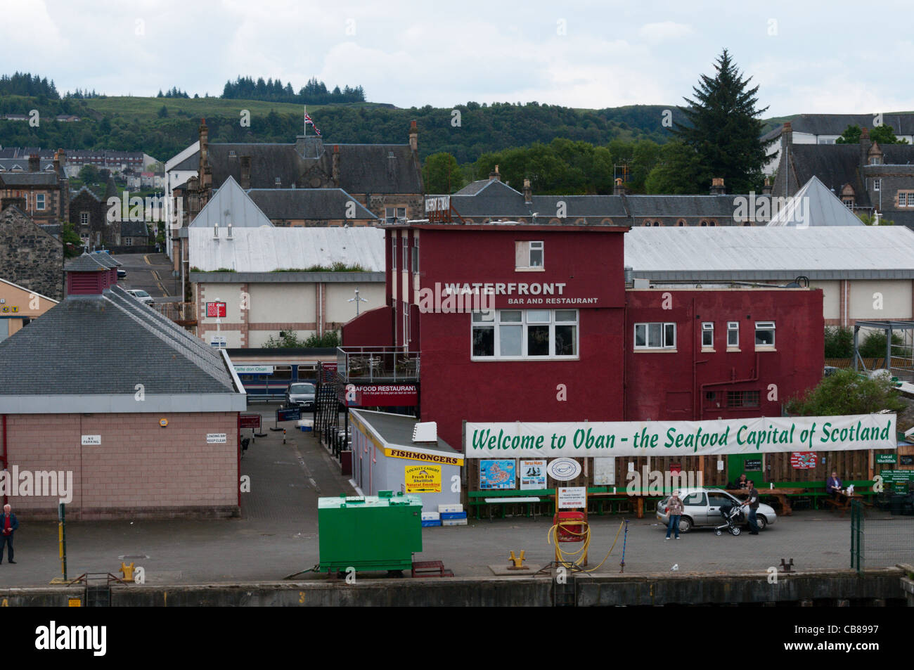 Il Waterfront Bar e Ristorante a Oban, Scozia Foto Stock