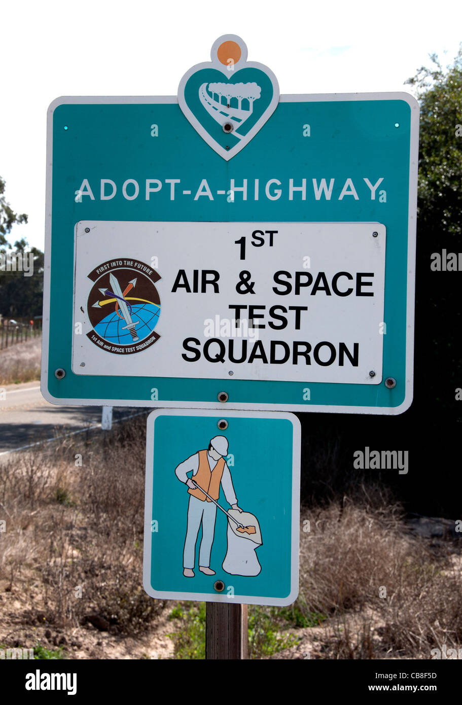 Adottare un'autostrada Air & Space squadrone di prova di Santa Barbara in California negli Stati Uniti Foto Stock