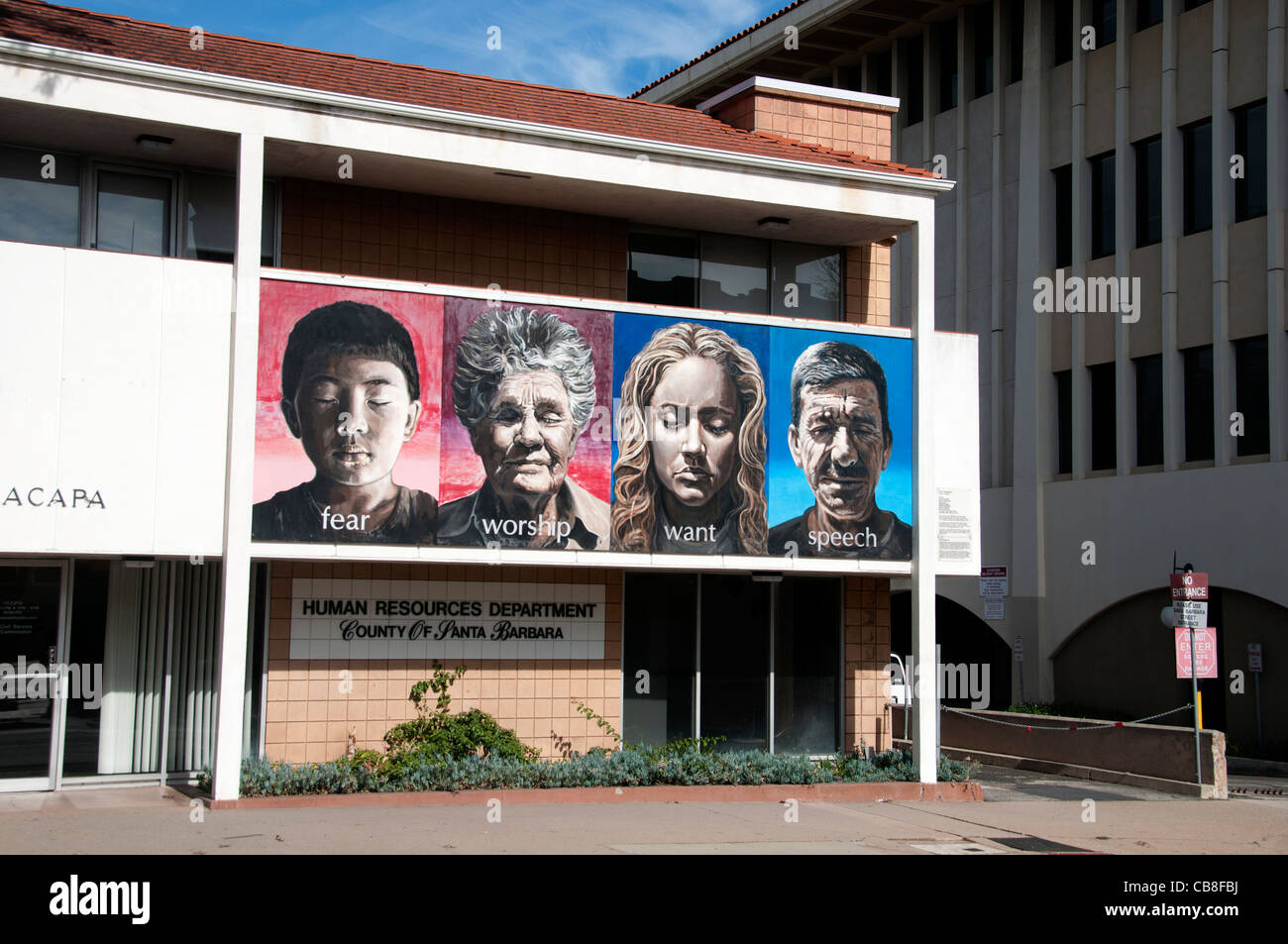 Dipartimento Risorse Umane della Contea di Santa Barbara in California negli Stati Uniti Foto Stock
