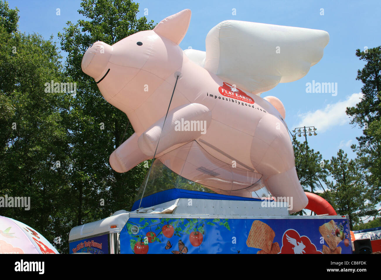 Un Flying Pig palloncino Foto Stock