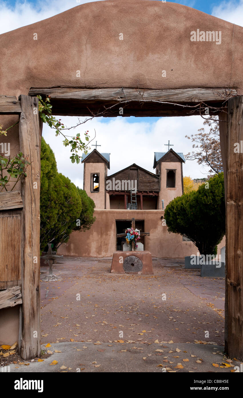 Ingresso, Santuario De Chimayo, Chimayo, Nuovo Messico. Foto Stock