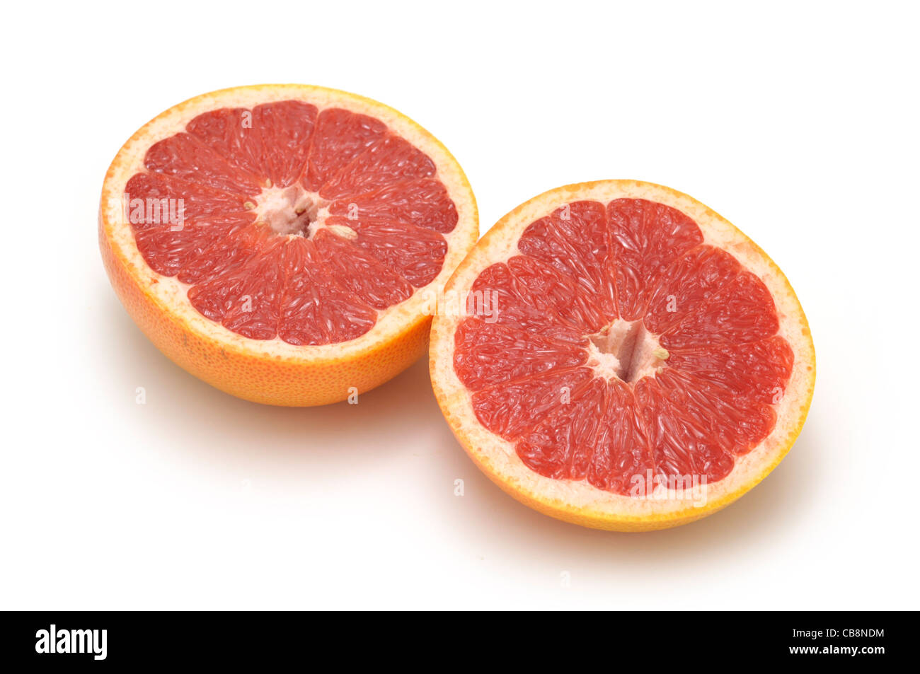 Metà di pompelmi e di pomeli Foto Stock
