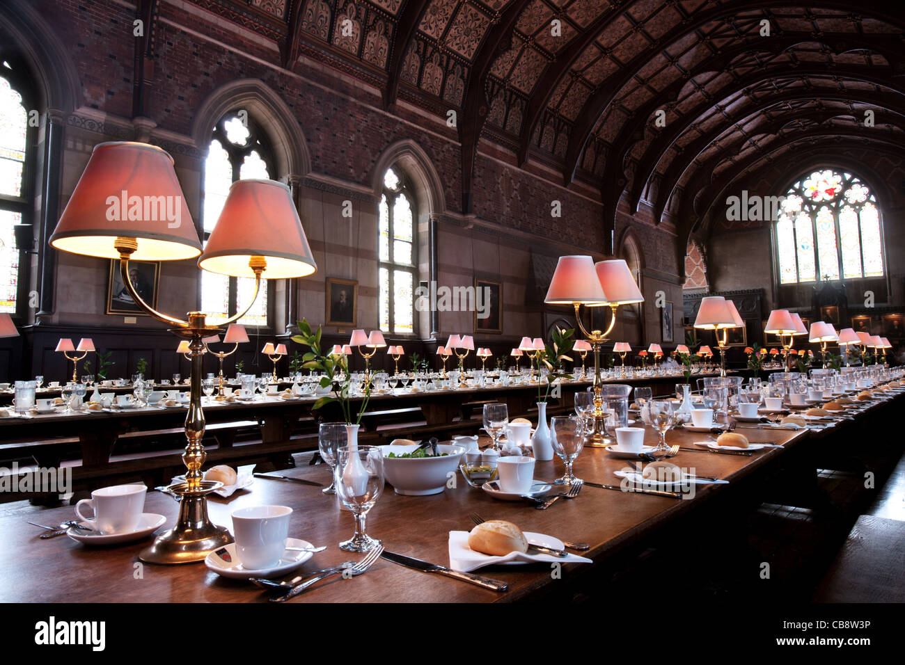 Sala principale, Keble College di Oxford, Regno Unito Foto Stock