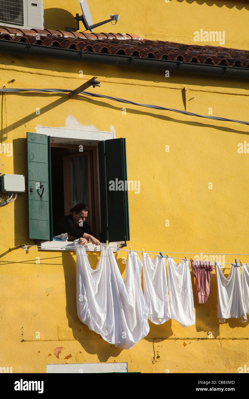 Burano, Italia Foto Stock