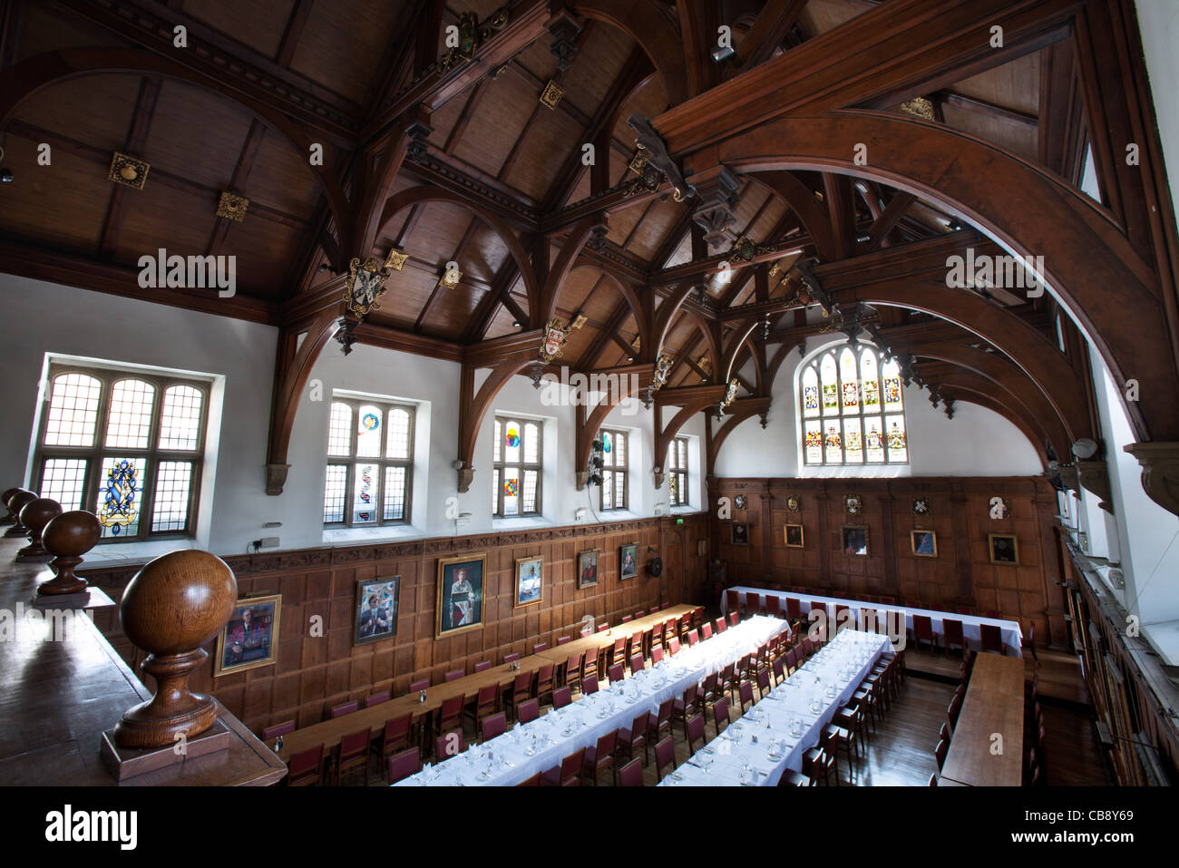 Sala principale, Gonville & Caius College di Cambridge Foto Stock