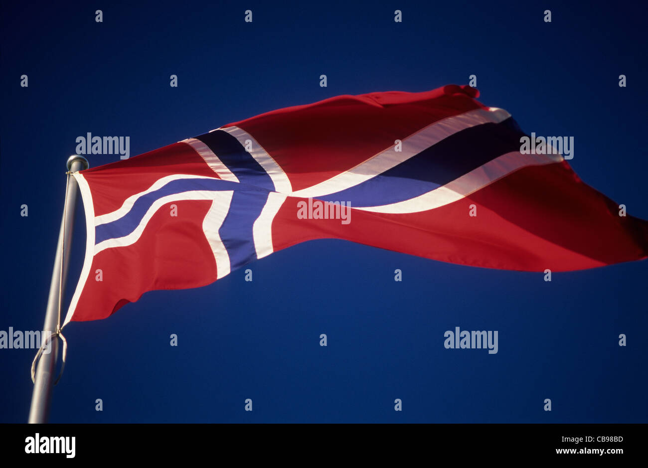 Bandiera nazionale / colori - Norvegia. Foto Stock