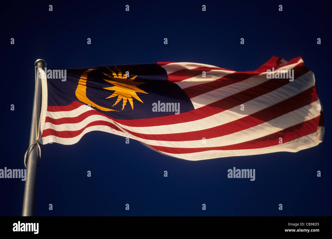 Bandiera nazionale / colori della Malaysia. Foto Stock