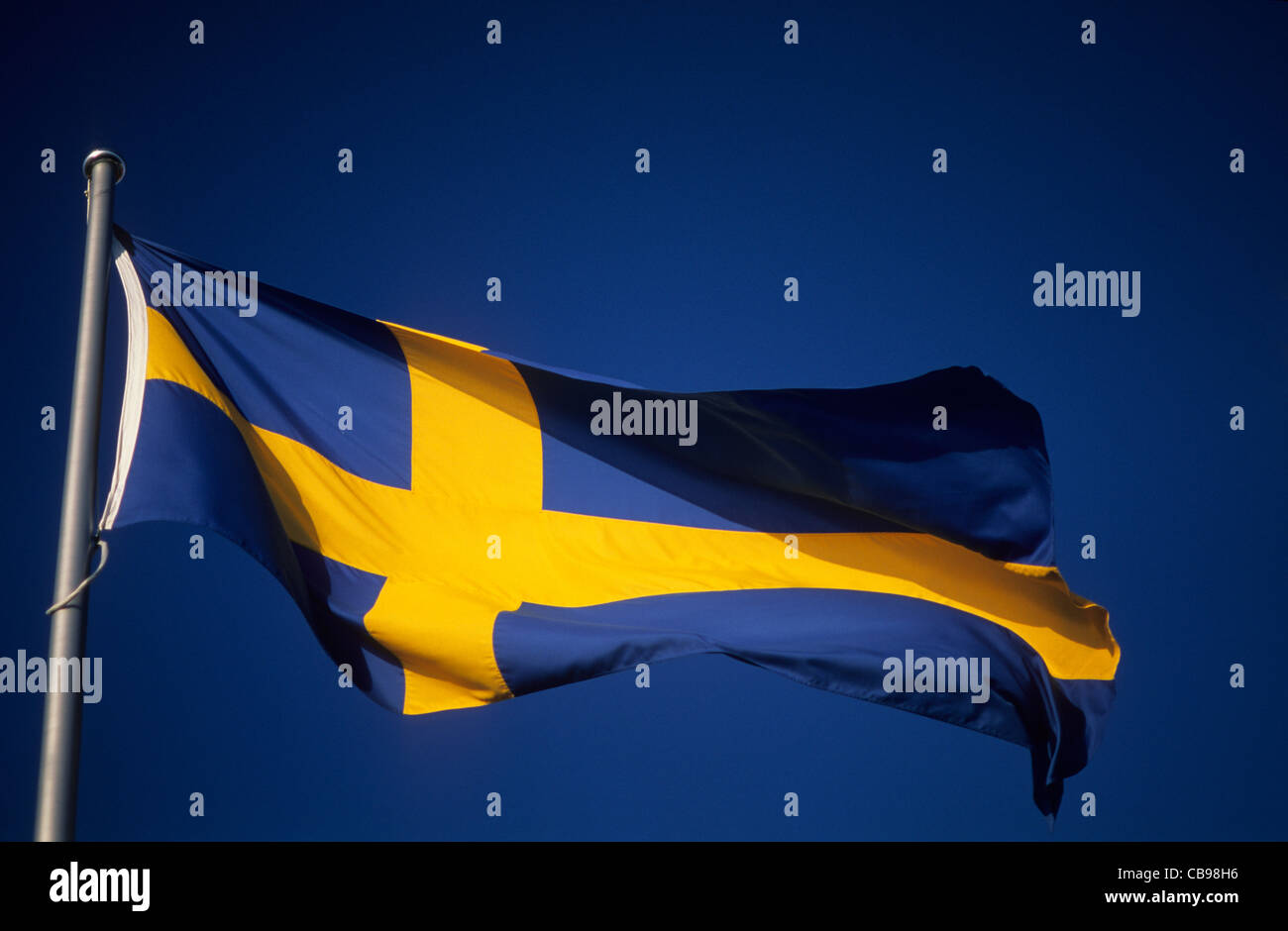 Bandiera nazionale / colori della Svezia. Foto Stock