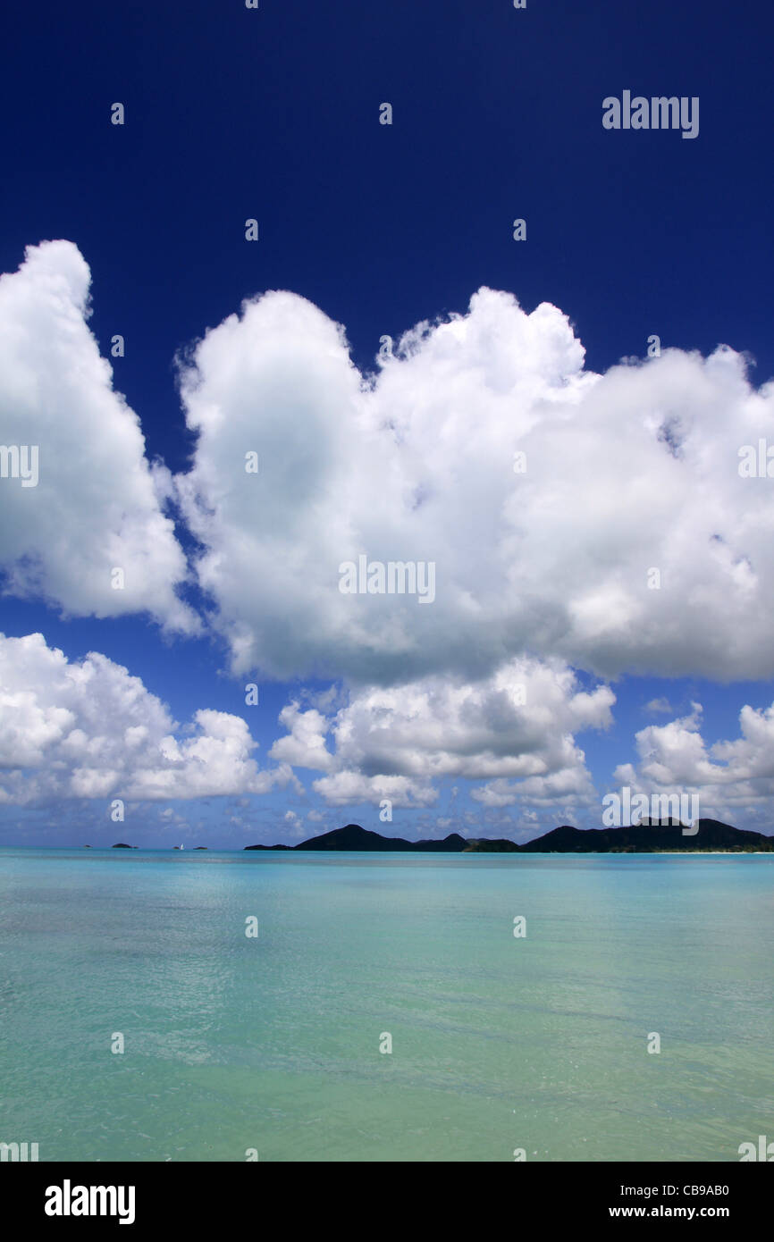 Piccola spiaggia Ffryes, Antigua, West Indies Foto Stock